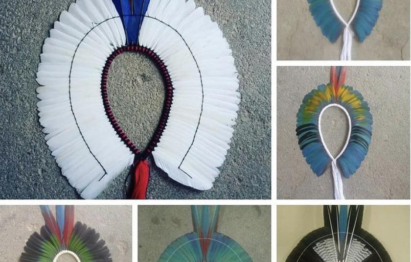 Photo: Cocar made by the indigenous people from the Fulniô tribe. 
