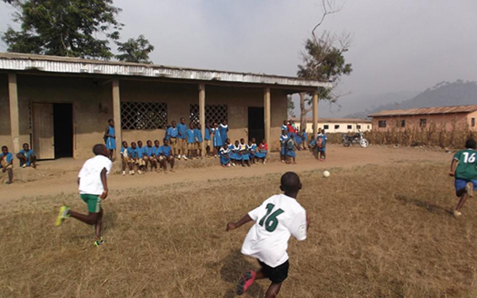 PLAYING SOCCER