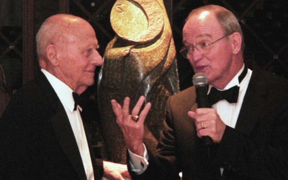 Bishop Swing speaking to Goldman