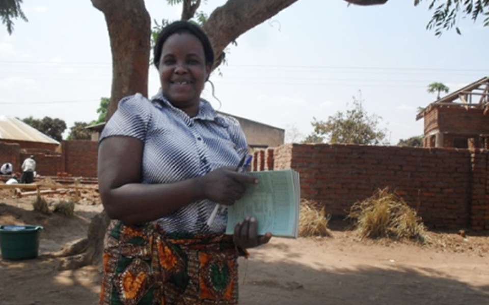 woman holding on a paper