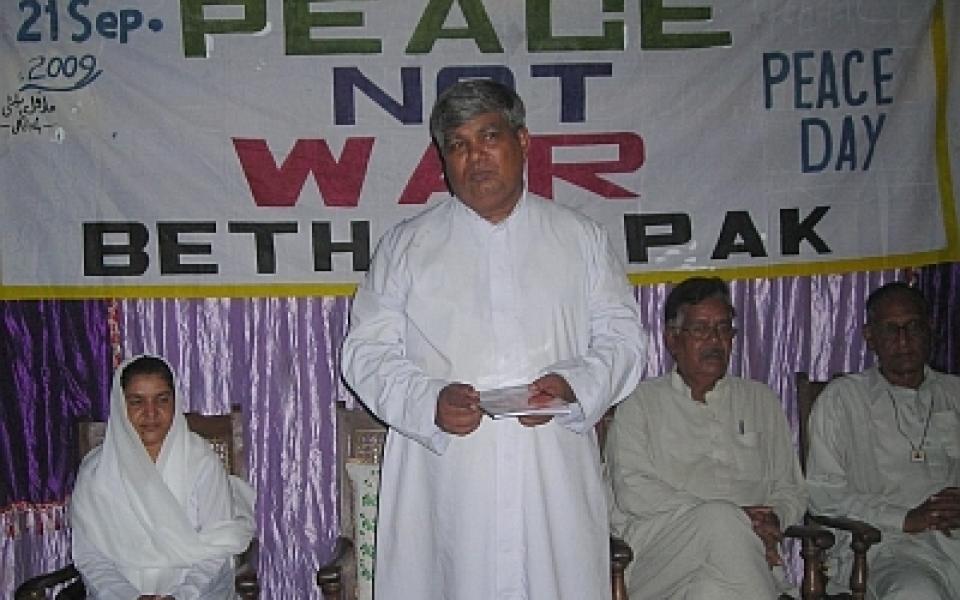 man giving a talk