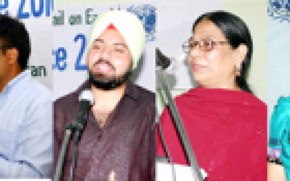 photo of the speakers at the event
