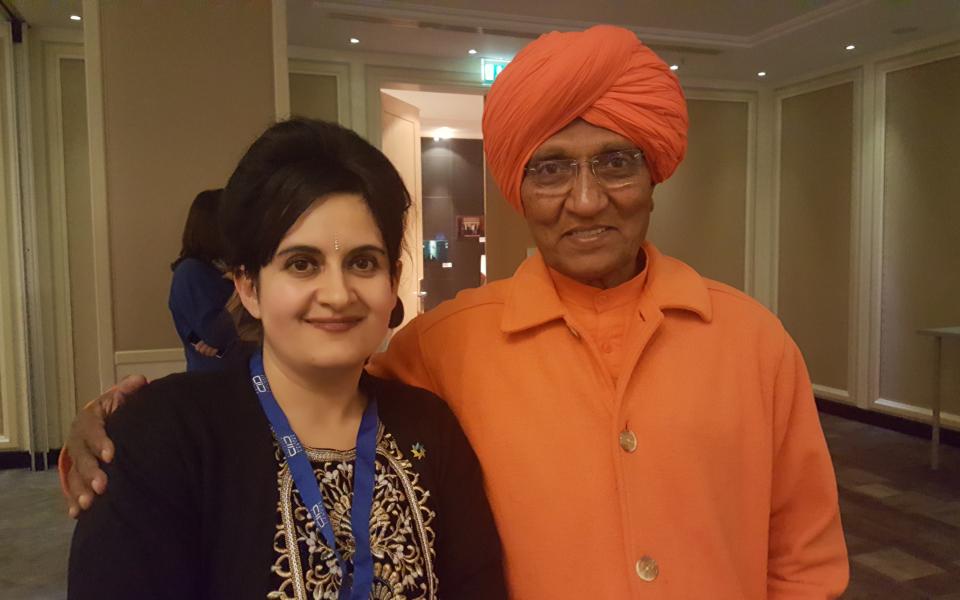 Swami Agnivesh with Kiran Bali MBE JP.